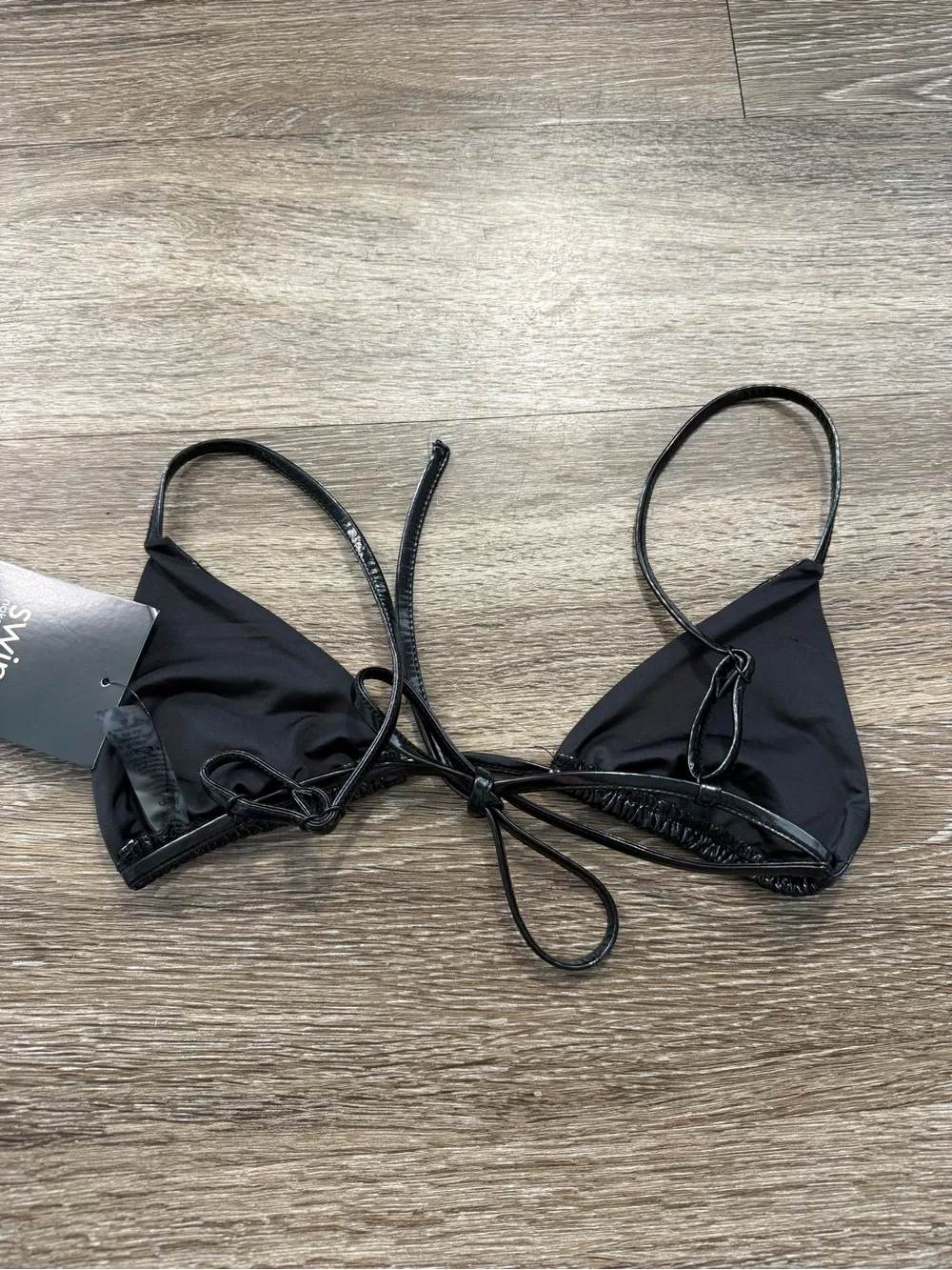 Naked Wardrobe Swim Vinyl Top Black